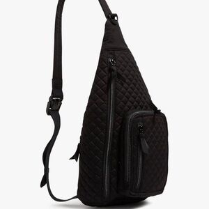 Vera Bradley Quilted Black Crossbody Sling Bag